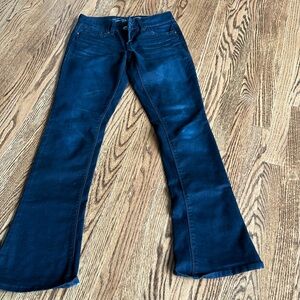Size 27 dark blue zipper fly jeans